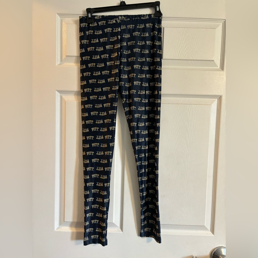 Small PITT navy and gold game day leggings